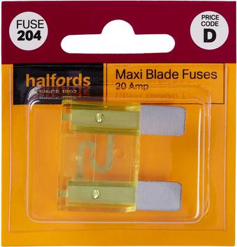 Halfords Maxi Blade Fuse 20 Amp (FUSE204)