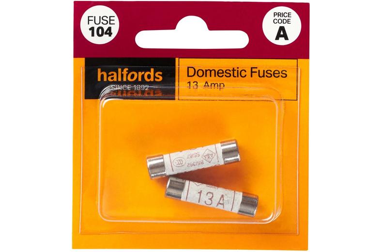 Halfords Domestic Fuses 13 Amp (FUSE104) Halfords Domestic Fuses 13 Amp (FUSE104)