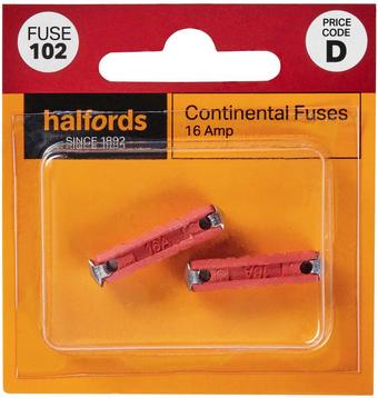 Halfords Continental Fuses 16 Amp (FUSE102)