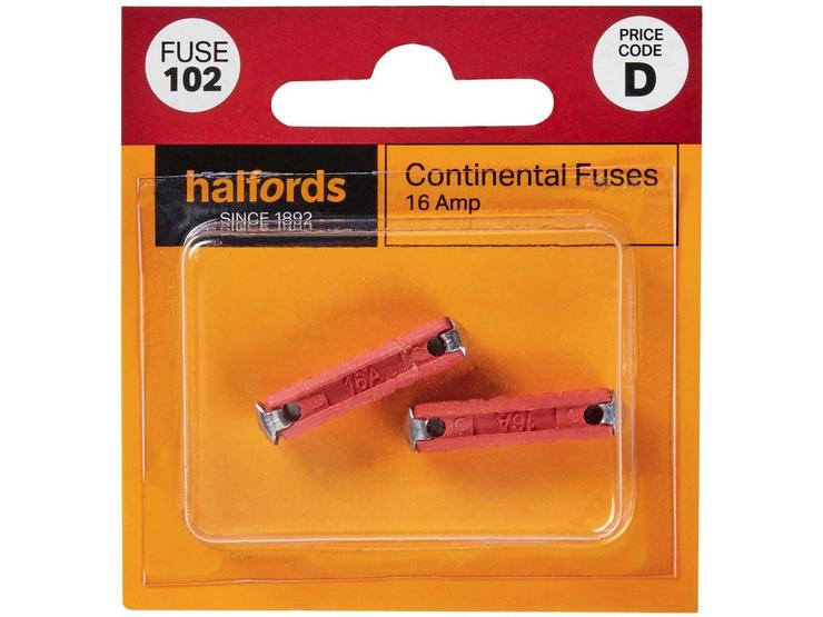 Halfords Continental Fuses 16 Amp (FUSE102)