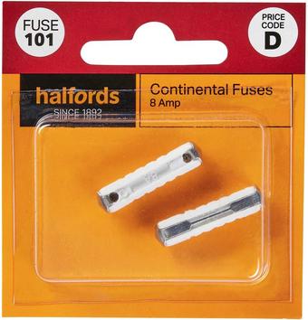 Halfords Continental Fuses 8 Amp (FUSE101)