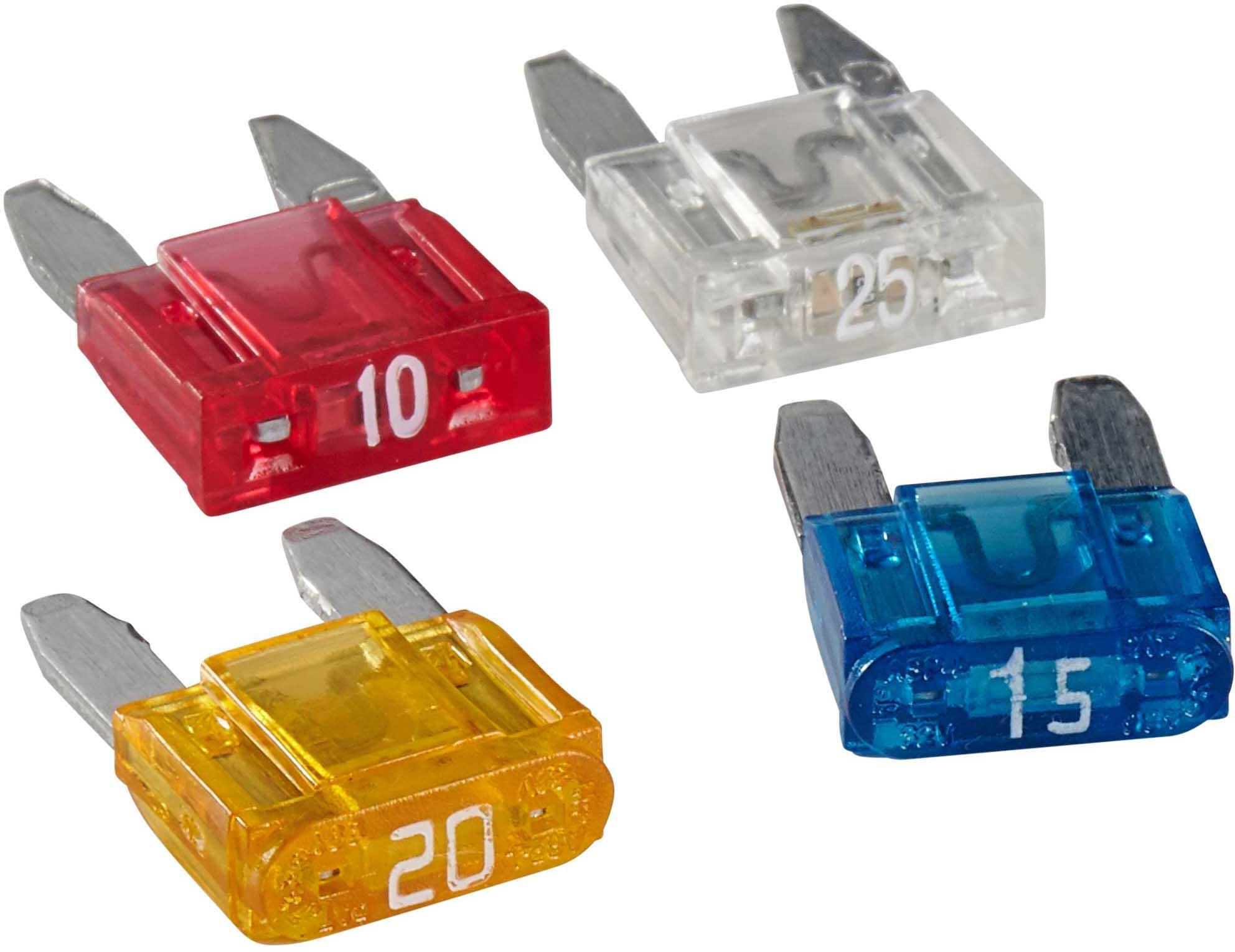 Halfords Assorted LED Mini Blade Fuses 10/15/20/25/30 Amp (FUSE168)