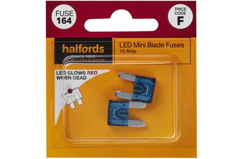 Halfords LED Mini Blade Fuses 15 Amp (FUSE164) Halfords LED Mini Blade Fuses 15 Amp (FUSE164)