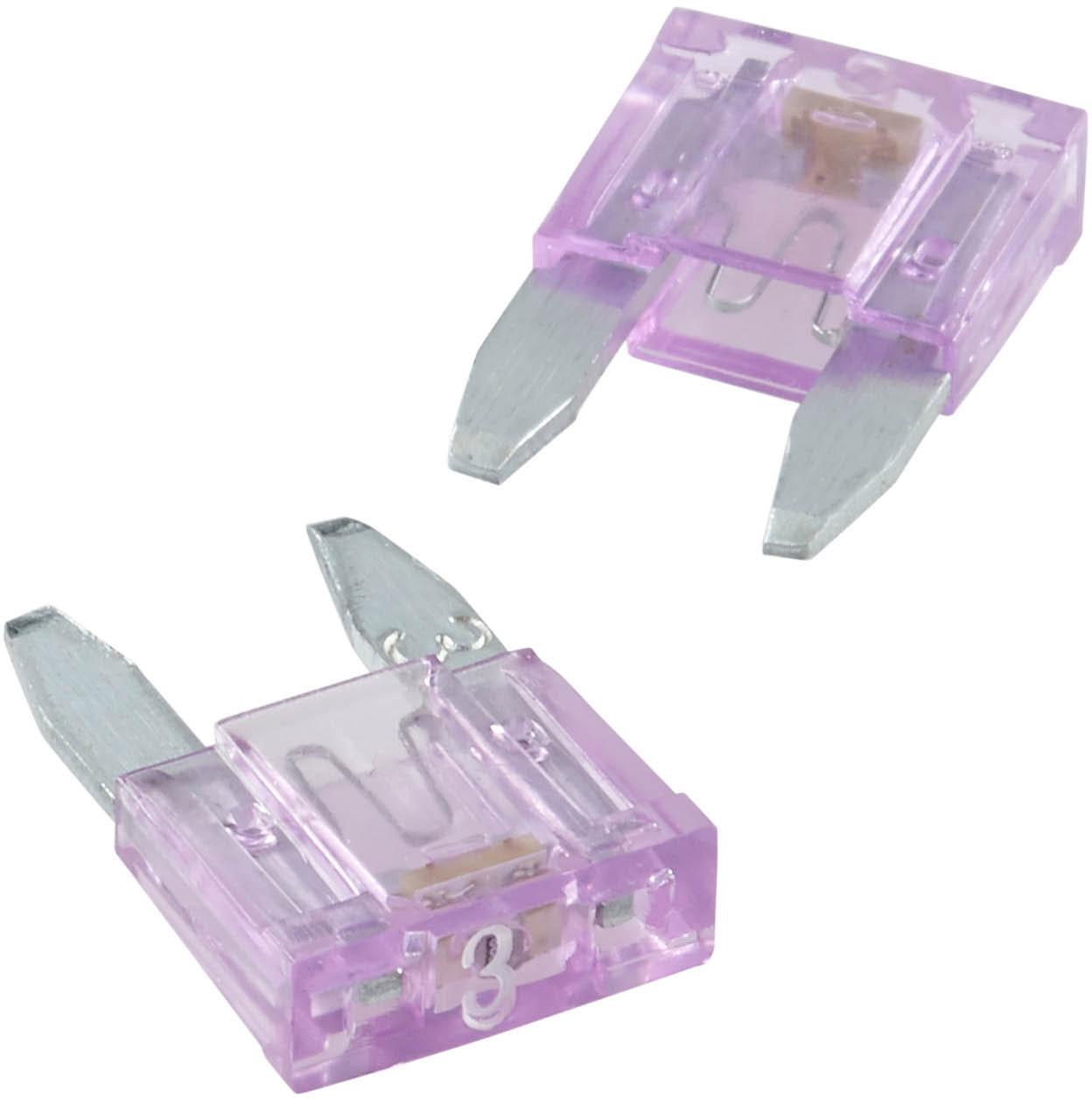 Halfords LED Mini Blade Fuses 3 Amp (FUSE158)