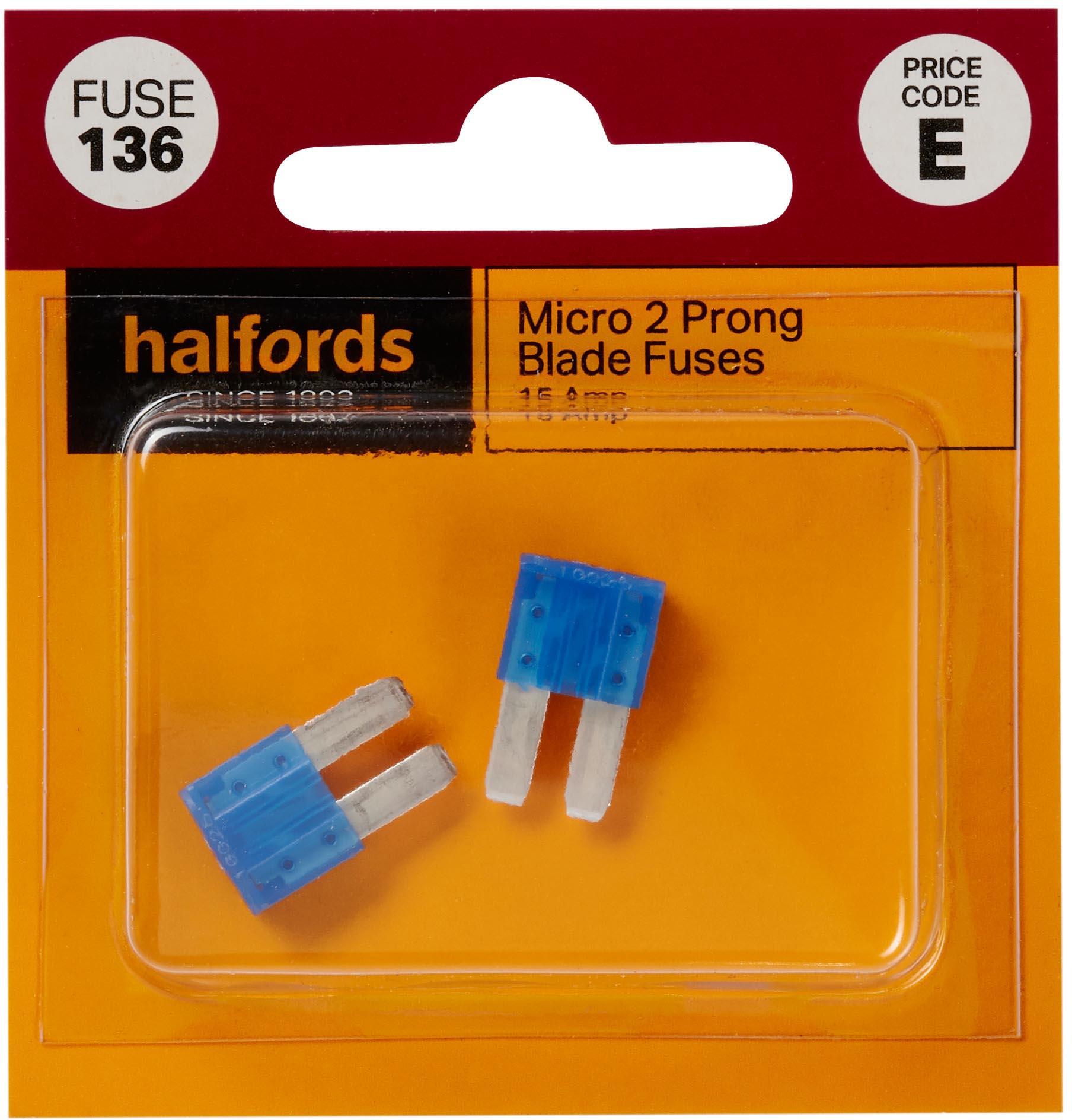 Halfords Micro 2 Prong Fuses 15amp (FUSE135)