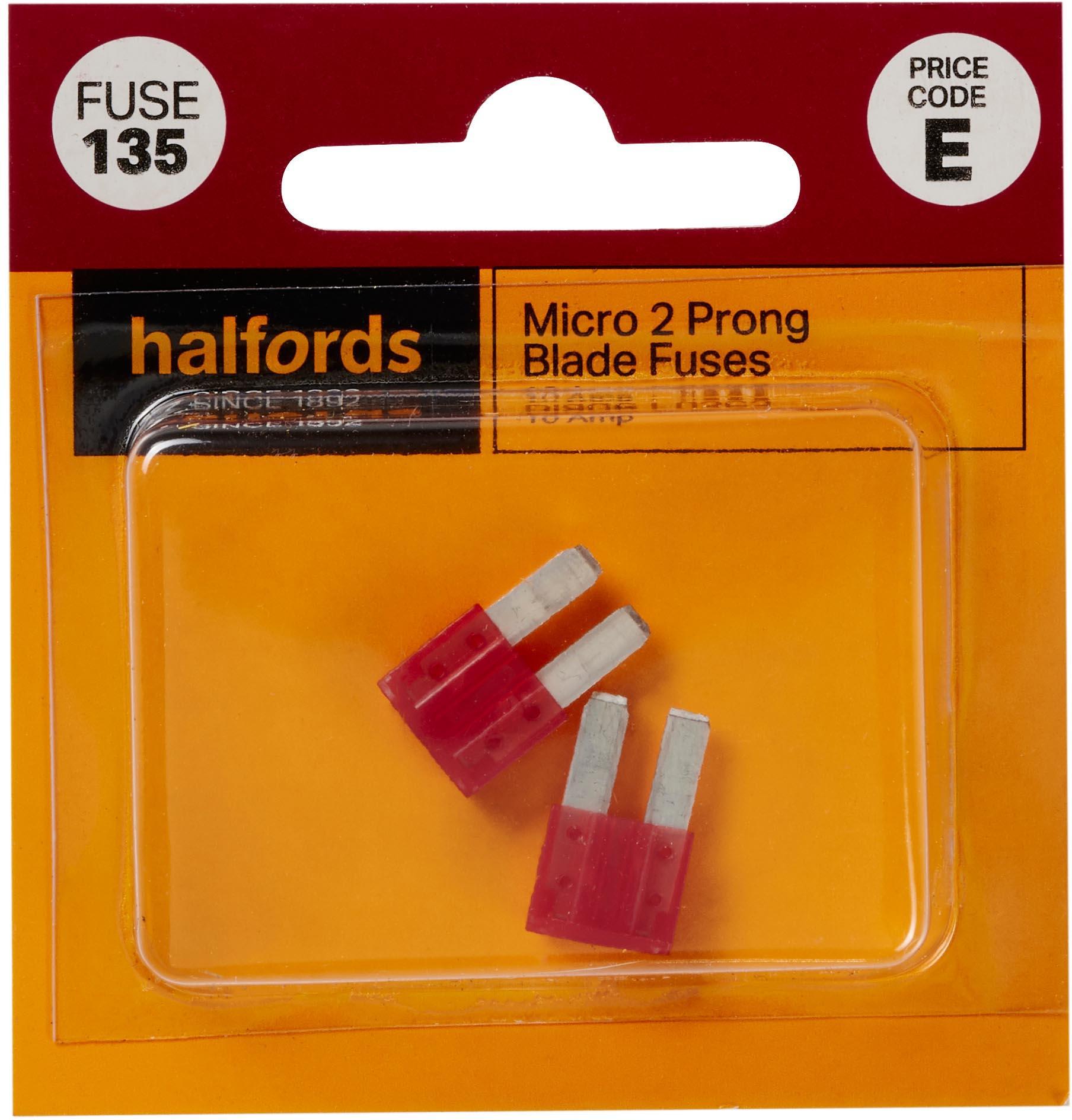 Halfords Micro 2 Prong Fuses 10amp (FUSE135)