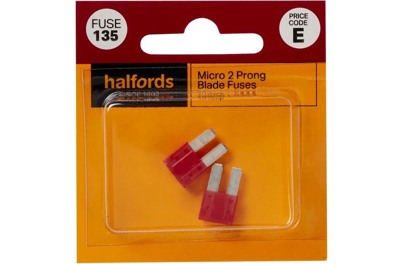 Halfords Micro 2 Prong Fuses 10amp (FUSE135) Halfords Micro 2 Prong Fuses 10amp (FUSE135)