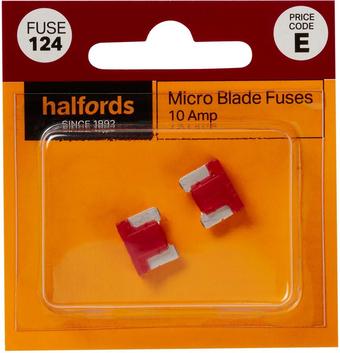 Halfords Micro Blade Fuse 10 Amp (FUSE124)