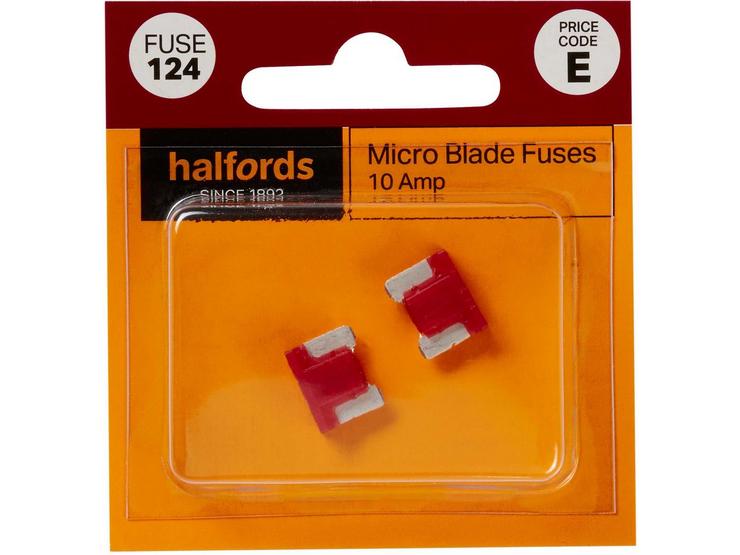 Halfords Micro Blade Fuse 10 Amp (FUSE124)