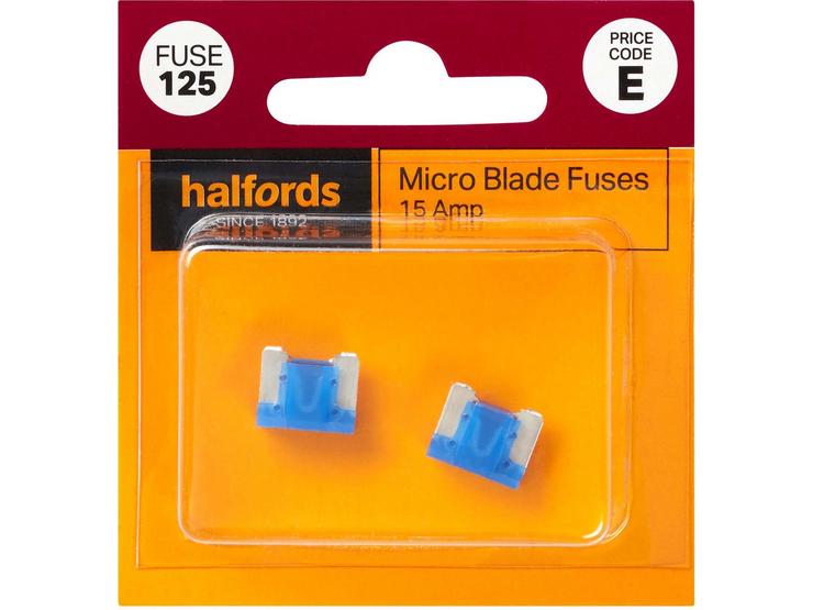 Halfords Micro Blade Fuses 15 Amp (FUSE125)