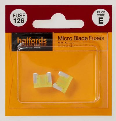 Halfords Micro Blade Fuse 20 Amp (FUSE126) Halfords Micro Blade Fuse 20 Amp (FUSE126)