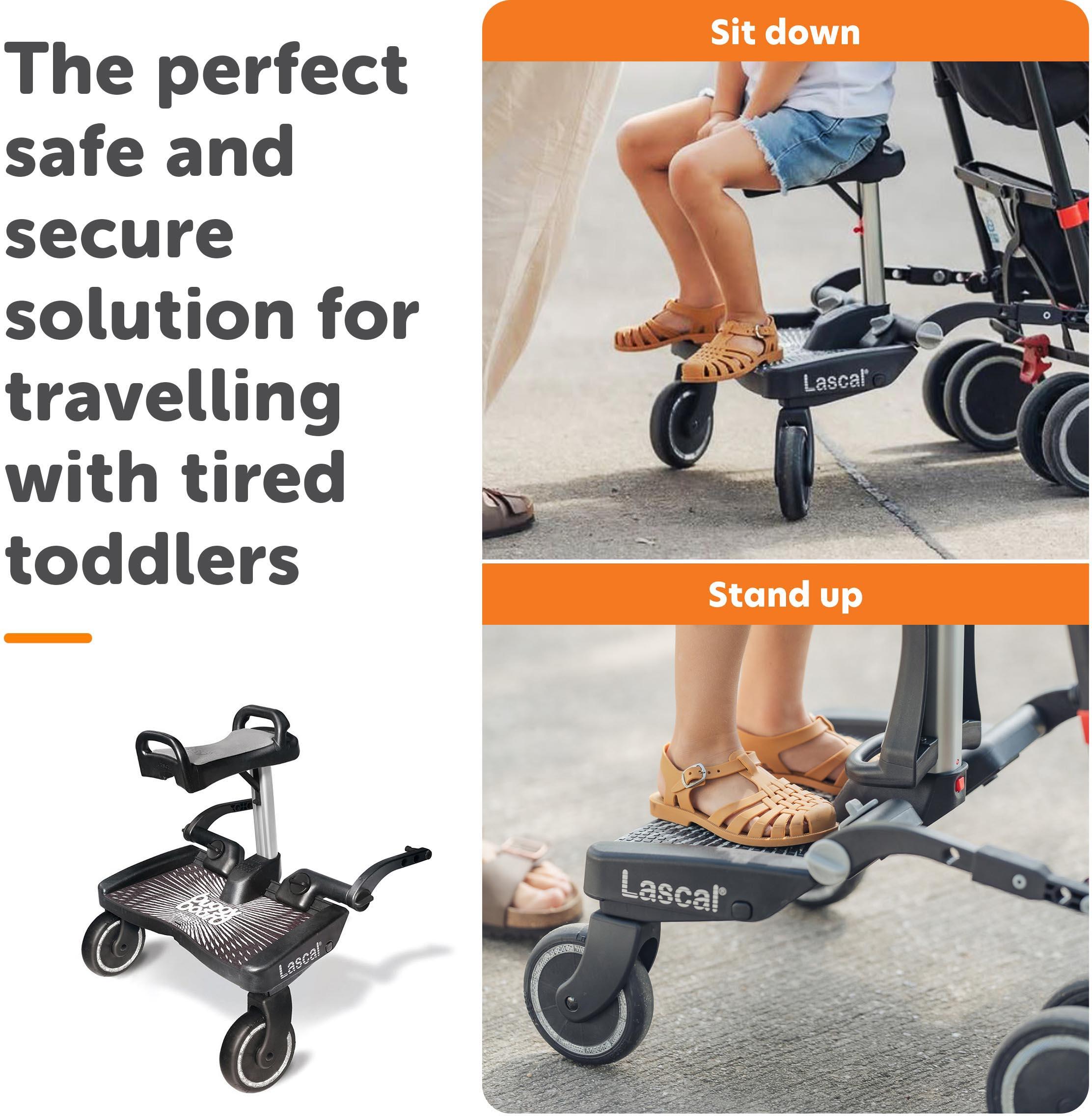 Lascal BuggyBoard® Maxi Plus - Black (with Saddle)