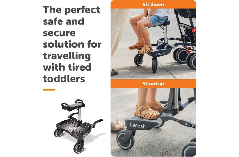 Lascal BuggyBoard® Maxi Plus - Black (with Saddle) Lascal BuggyBoard® Maxi Plus - Black (with Saddle)