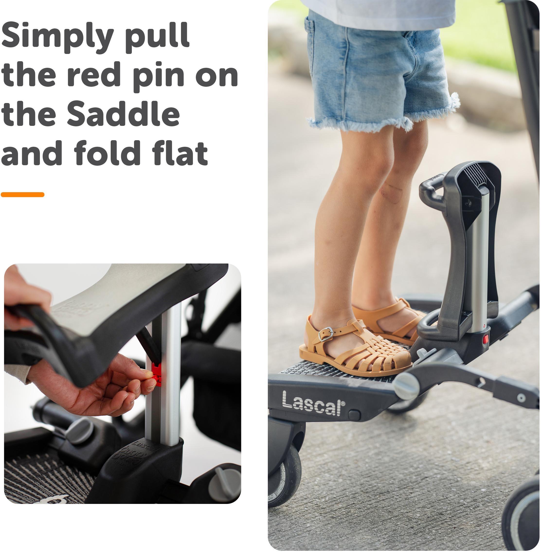 Lascal BuggyBoard® Maxi Plus - Black (with Saddle)