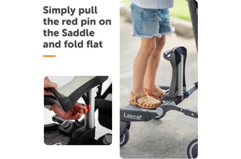 Lascal BuggyBoard® Maxi Plus - Black (with Saddle) Lascal BuggyBoard® Maxi Plus - Black (with Saddle)