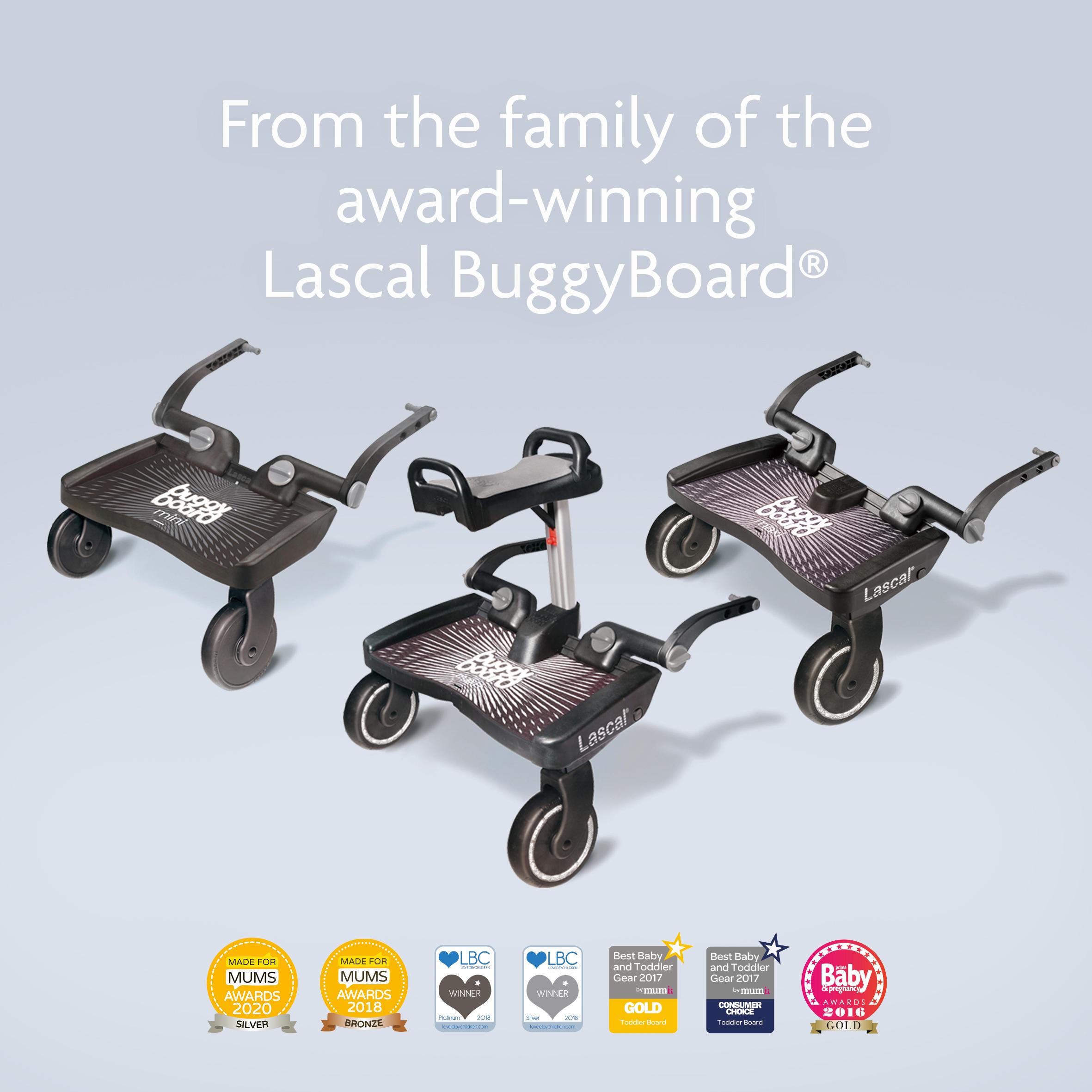 Lascal BuggyBoard® Maxi Plus - Black (with Saddle)