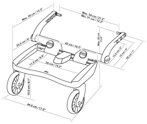 Lascal BuggyBoard® Maxi Plus - Black (with Saddle)