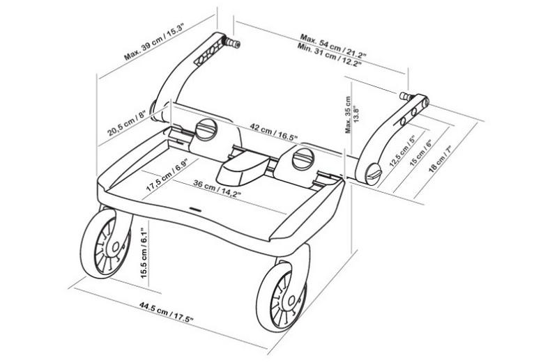 Lascal BuggyBoard® Maxi Plus - Black (with Saddle) Lascal BuggyBoard® Maxi Plus - Black (with Saddle)
