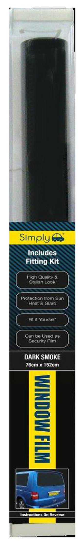 Simply Window Tint Dark Smoke Film 76x152cm