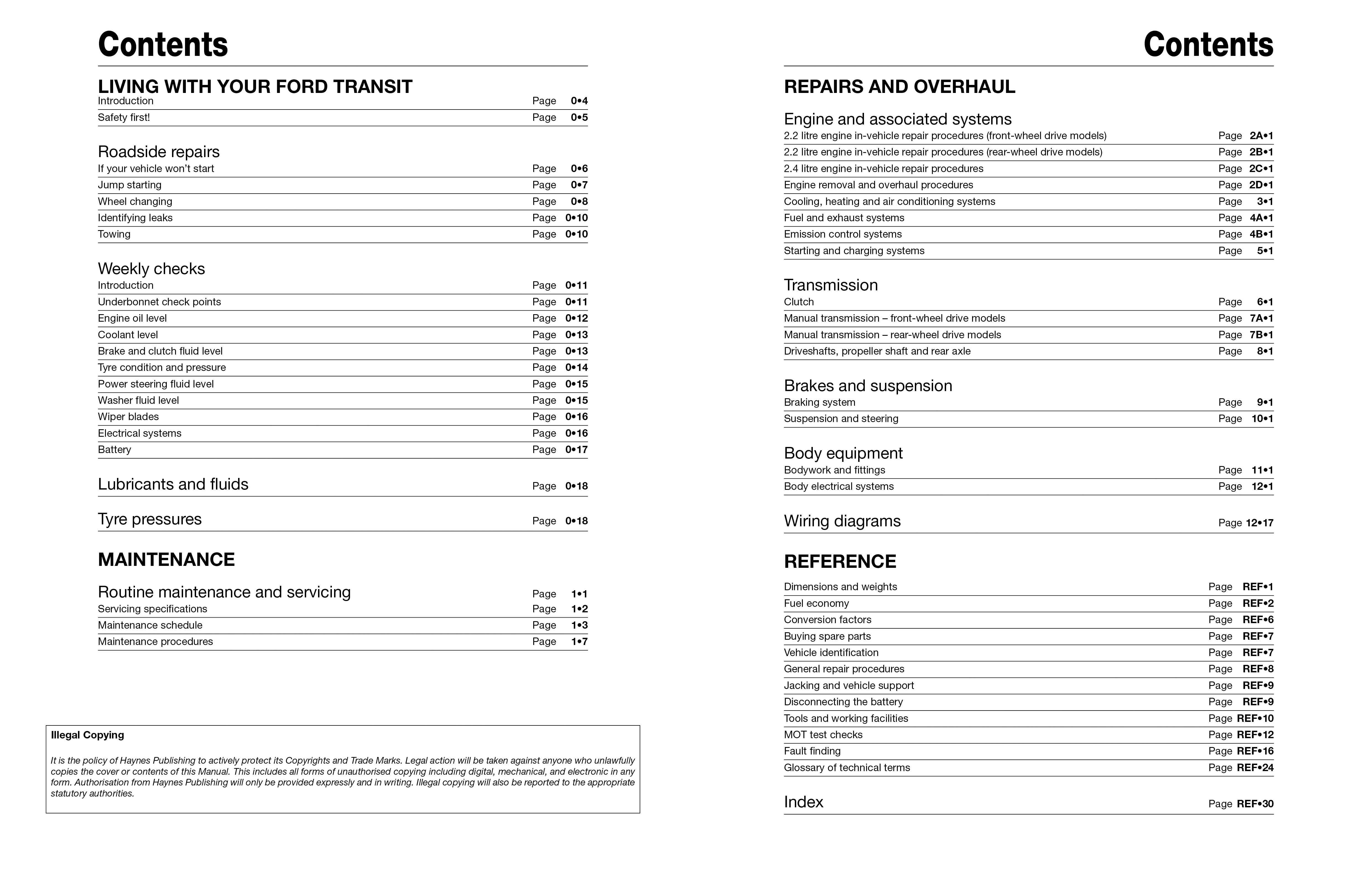 Haynes Ford Transit Diesel (06-13) Manual