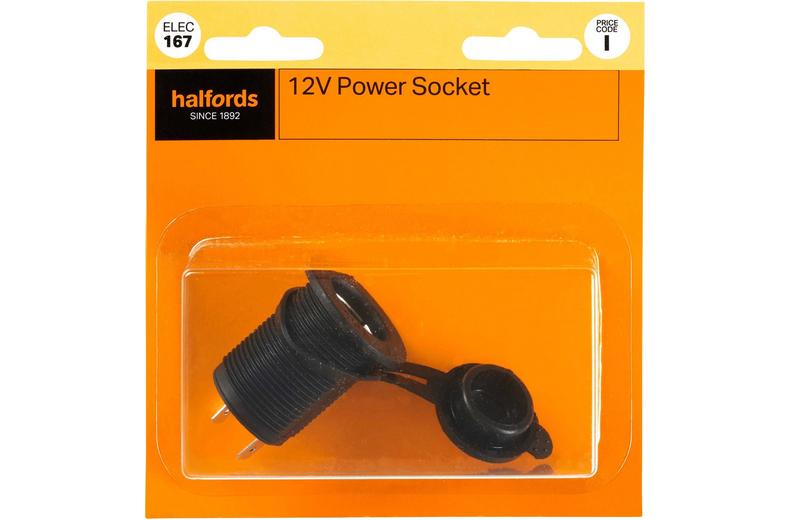 Halfords 12V Power Socket 15A with cover (No LED) (ELEC167) Halfords 12V Power Socket 15A with cover (No LED) (ELEC167)