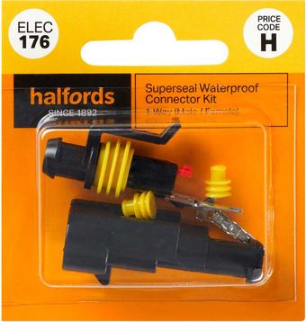 Halfords 1 Way Superseal Kit (Male and Female) (ELEC176)