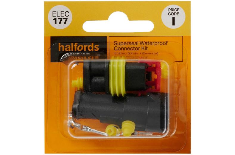 Halfords 2 Way Superseal Kit (Male and Female) (ELEC177) Halfords 2 Way Superseal Kit (Male and Female) (ELEC177)