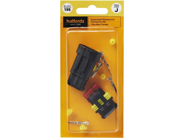 Halfords 3 Way Superseal Kit (Male and Female) (ELEC195)