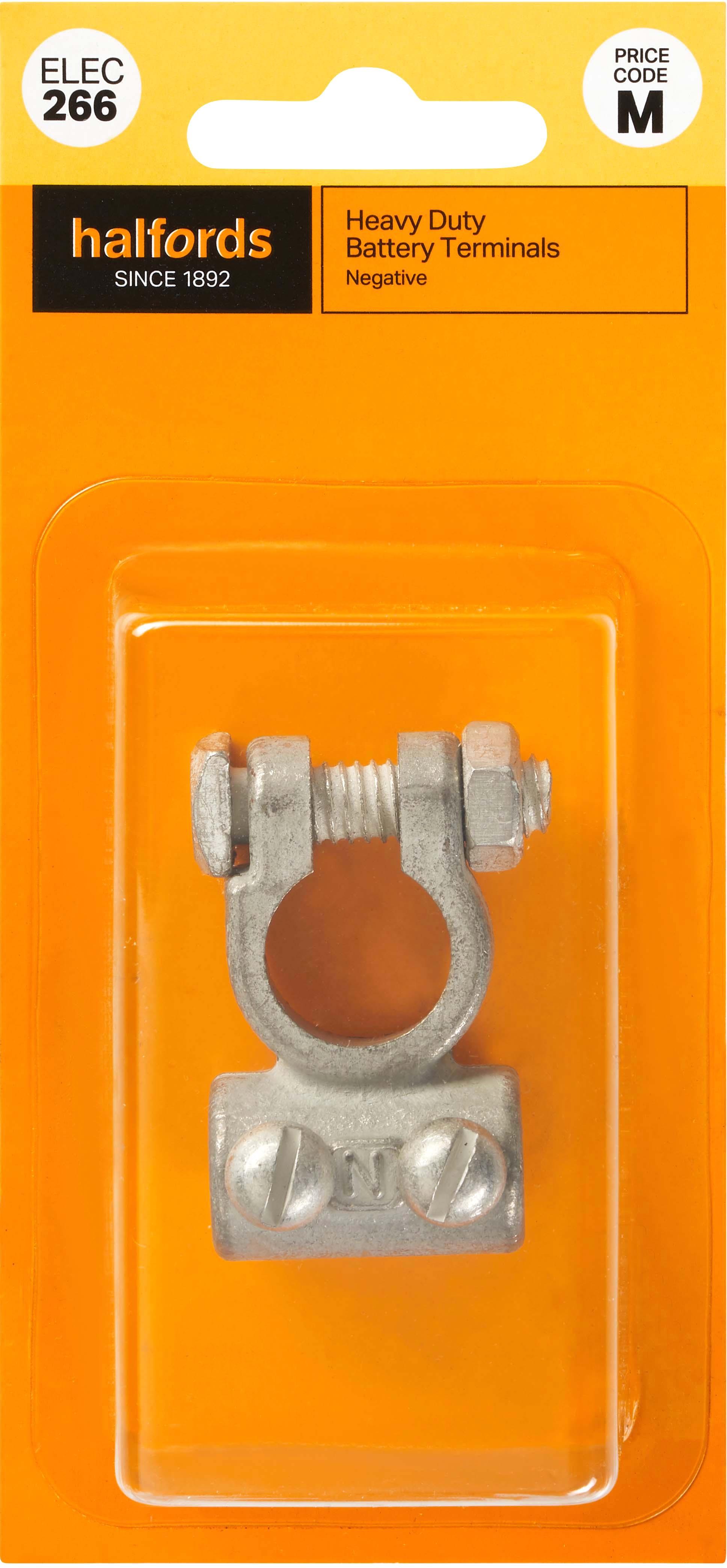 Halfords Heavy Duty Battery Terminal Negative (ELEC266) Halfords UK