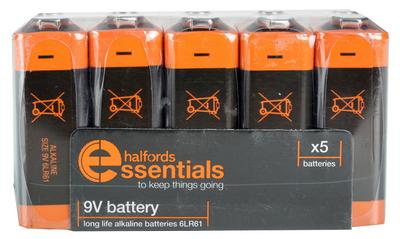 Halfords Essential Batteries 9V x5 Halfords Essential Batteries 9V x5