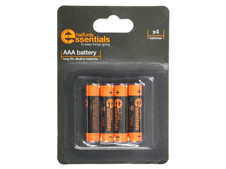 Halfords Essential Batteries AAA x4
