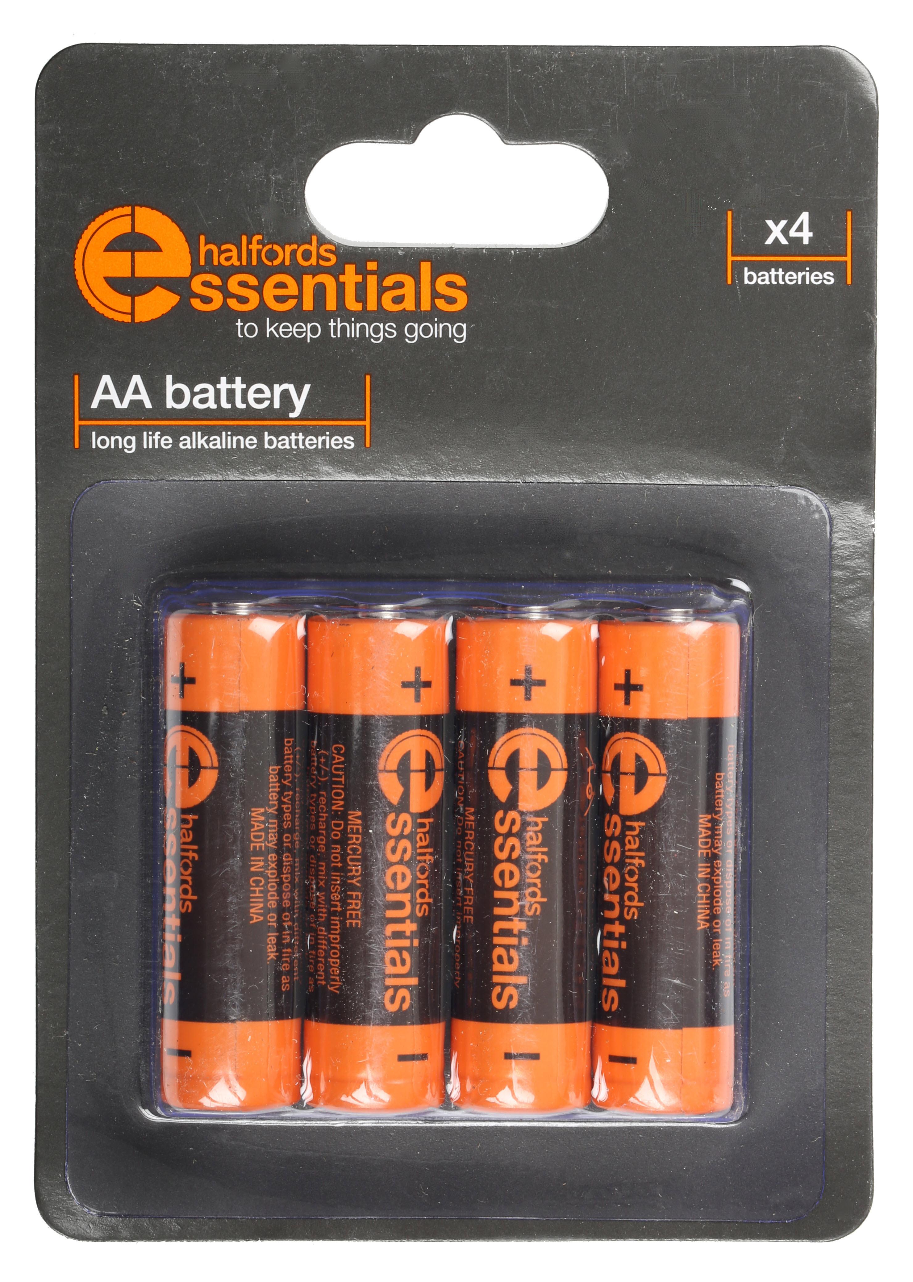 Halfords Essential Batteries Aa X4