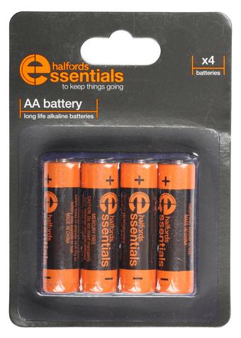 Halfords Essential Batteries AA x4