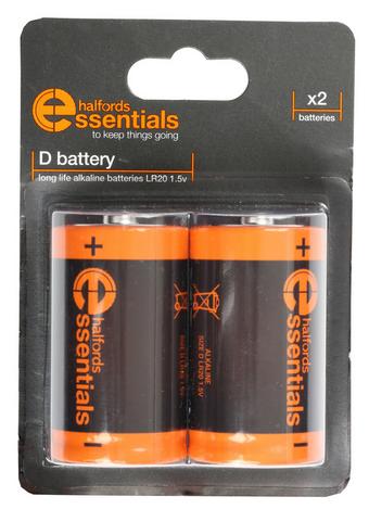 Halfords Essential Batteries D x2