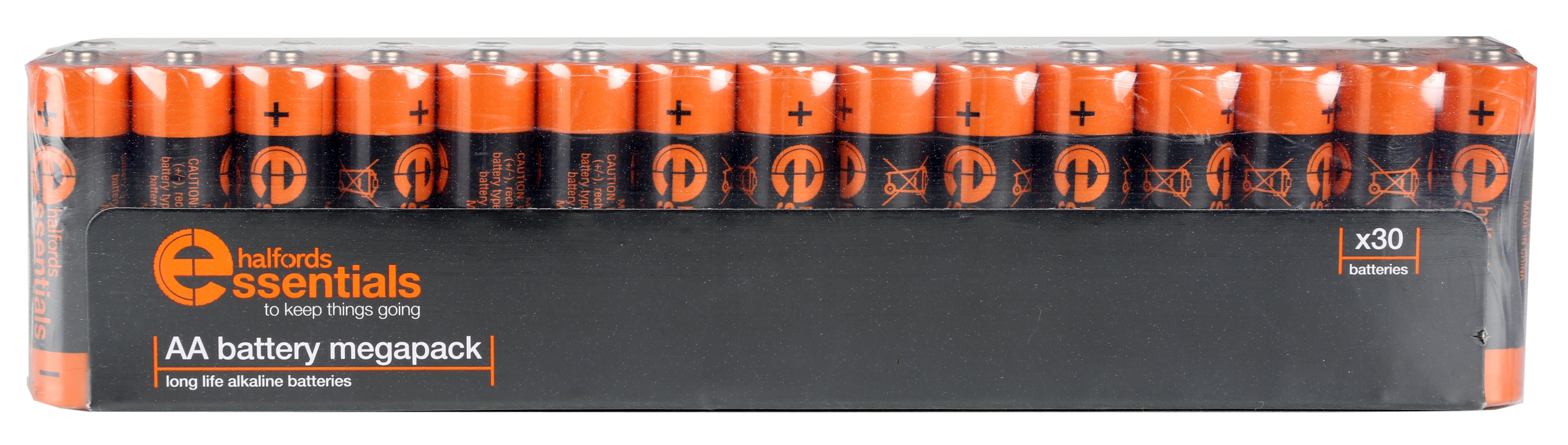 Halfords Essential Batteries Aa X30