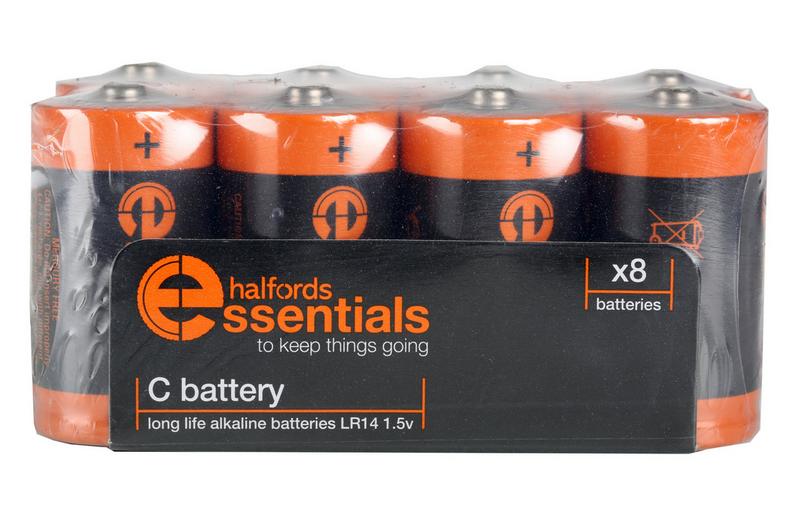 Halfords Essential Batteries C x8 Halfords Essential Batteries C x8