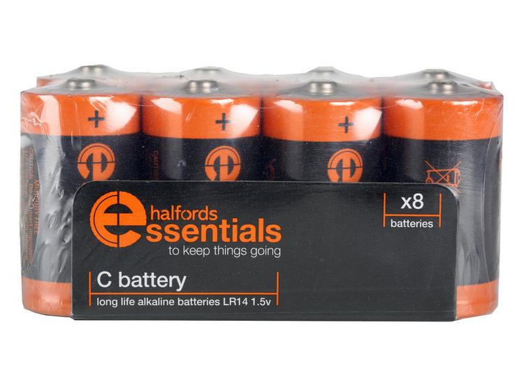 Halfords Essential Batteries C x8