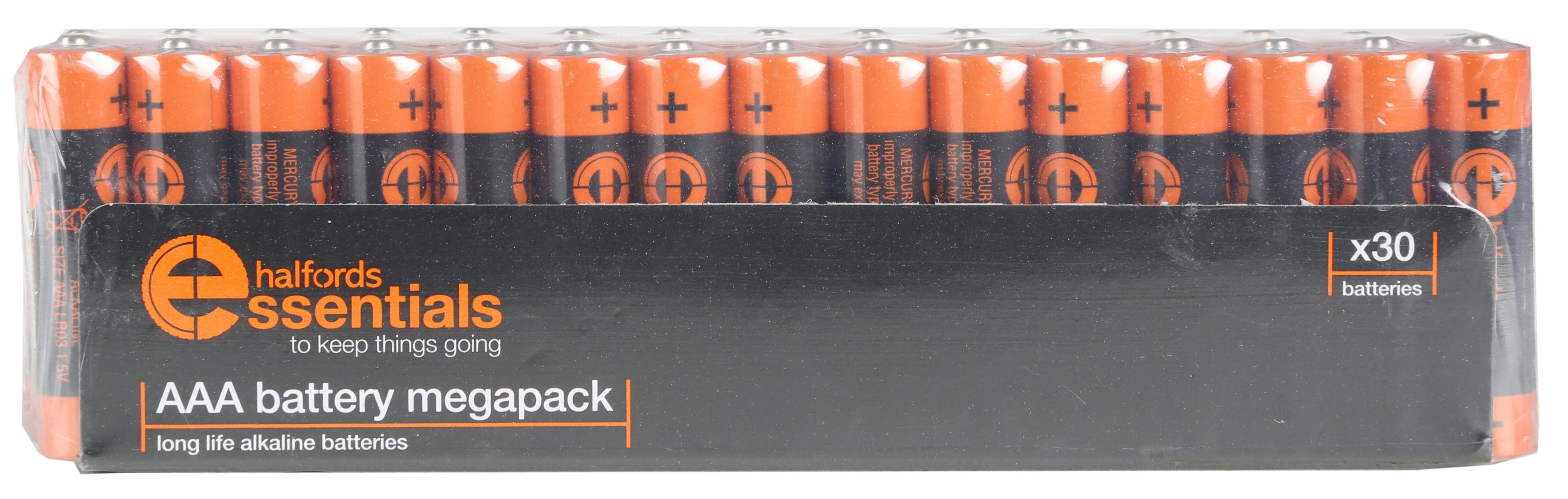 Halfords Essential Batteries Aaa X30