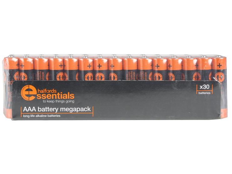 Halfords Essential Batteries AAA x30