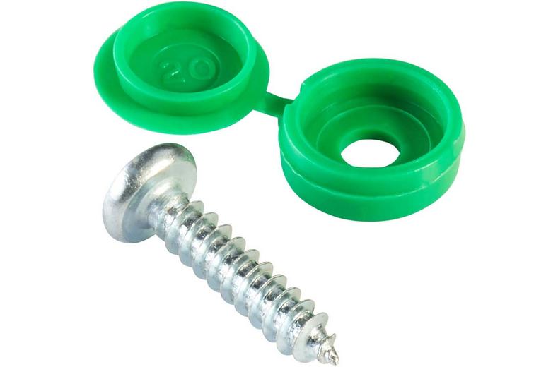 Halfords Number plate screws and caps Green (FIXG205) Halfords Number plate screws and caps Green (FIXG205)