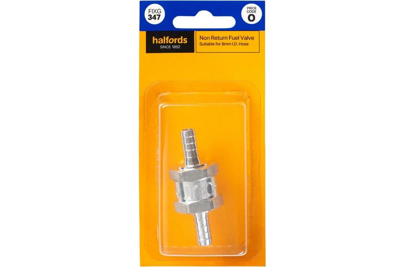 Halfords Non Return Fuel Valve 8mm (FIXG347) Halfords Non Return Fuel Valve 8mm (FIXG347)