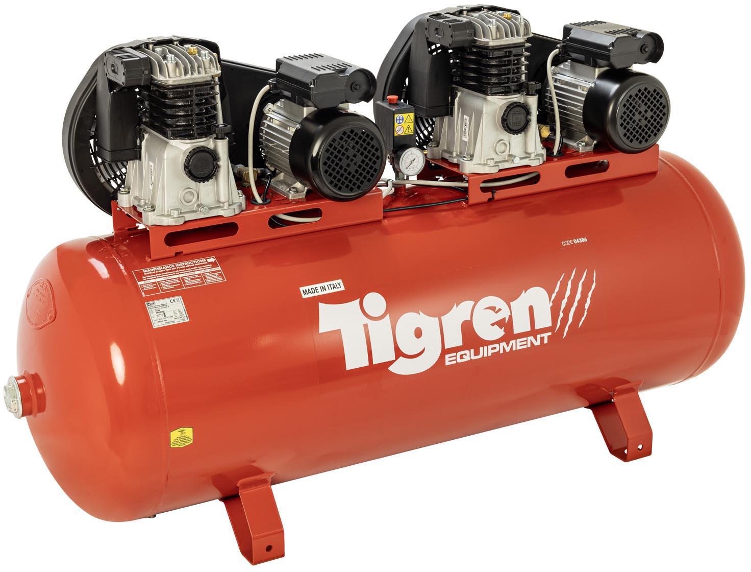 Tigren 270ltr Tandem Compressor