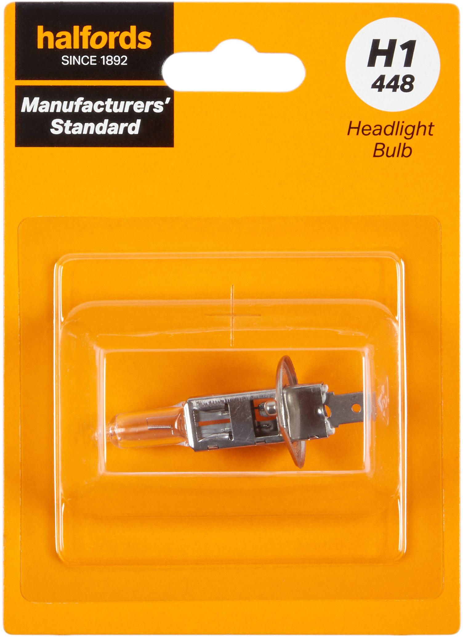 H1 448 Car Headlight Bulb Manufacturers Standard Halfords Single Pack