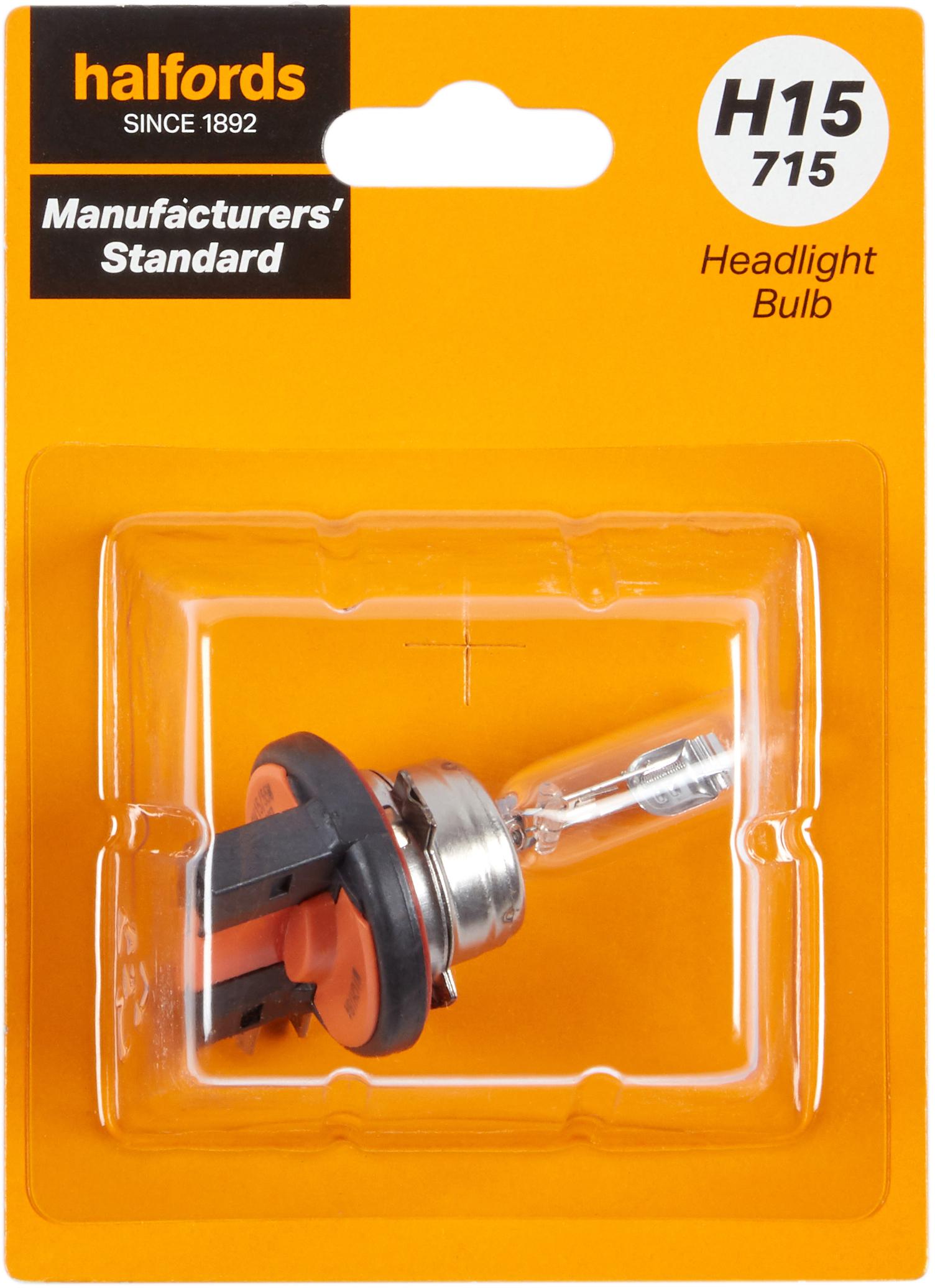 H15 715 Car Headlight Bulb Manufacturers Standard Halfords Single Pack