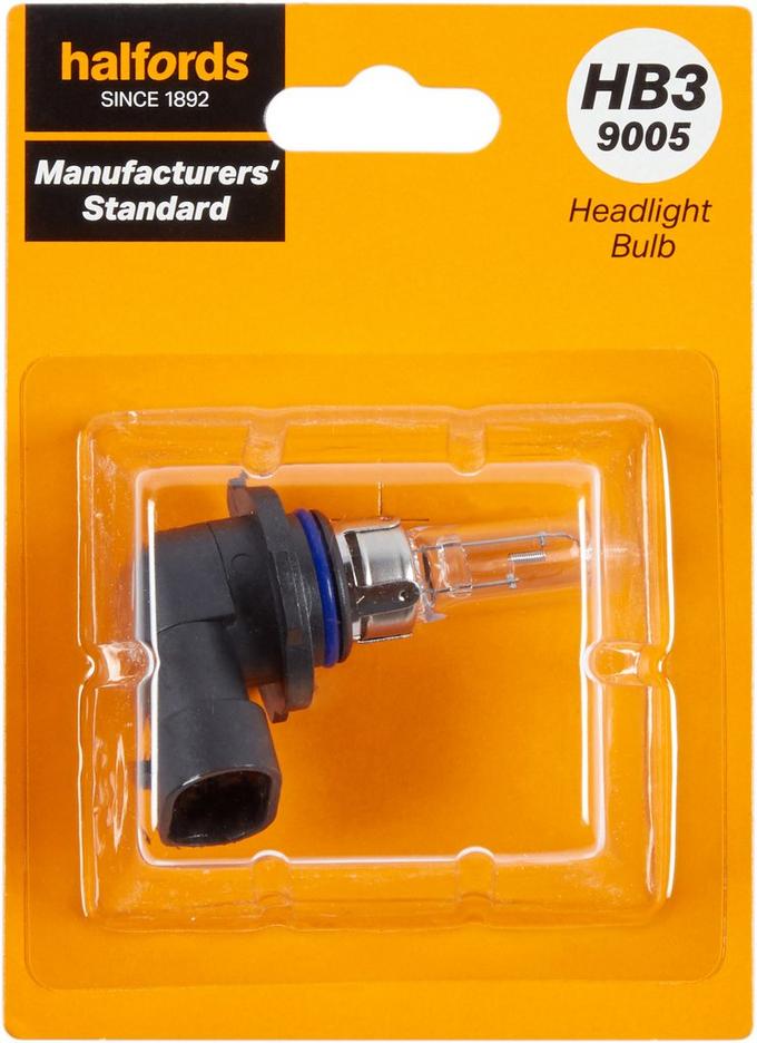 HB3 9005 Car Headlight Bulb Halfords Advanced +100 percent Brighter Single  Pack