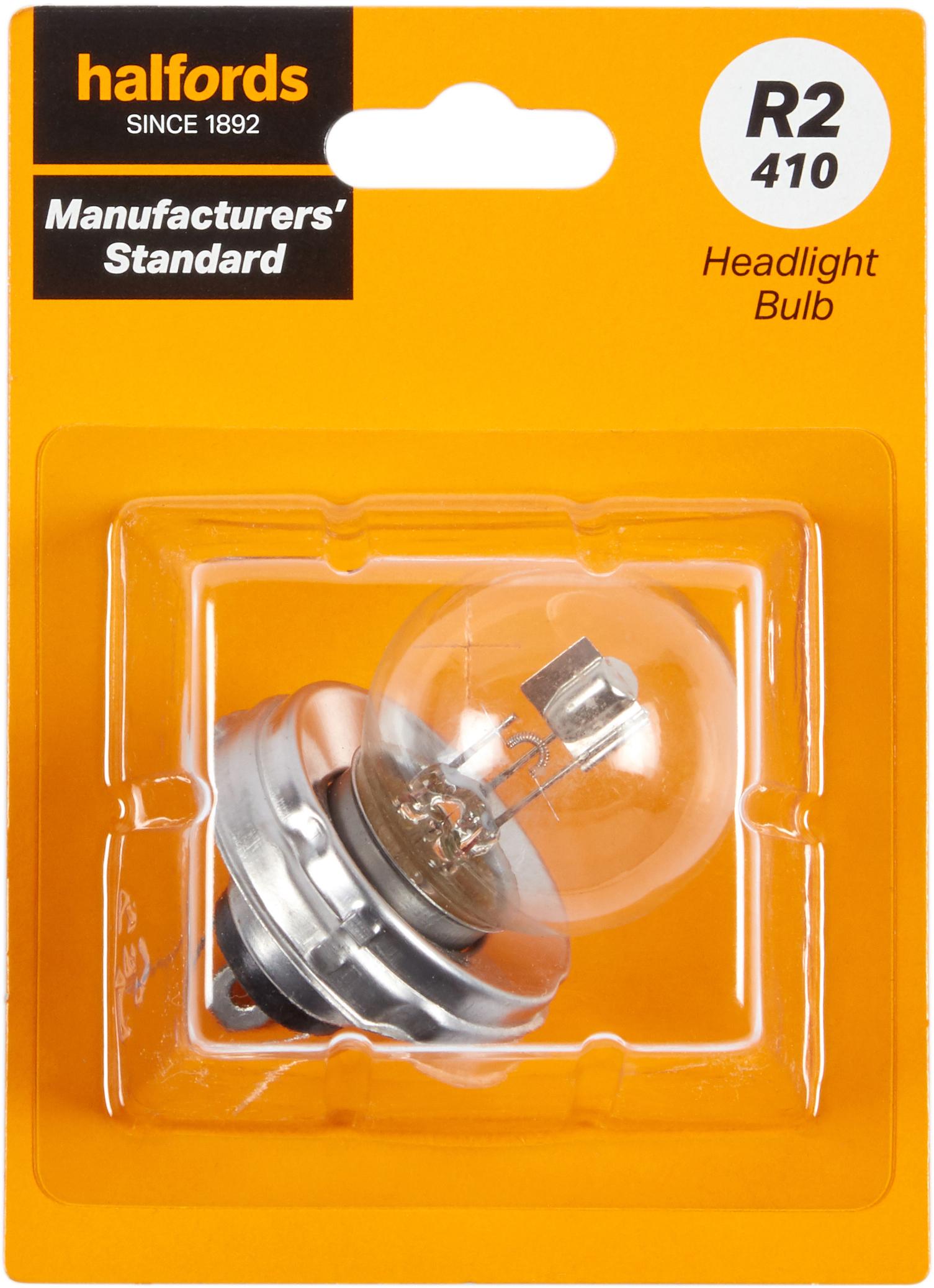 R2 410 Car Headlight Bulb Manufacturers Standard Halfords Single Pack