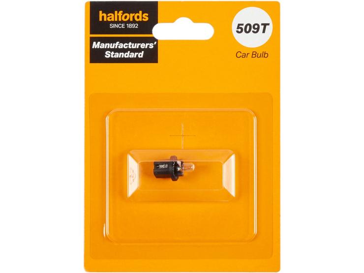 509T Car Bulb Manufacturers Standard Halfords Single Pack