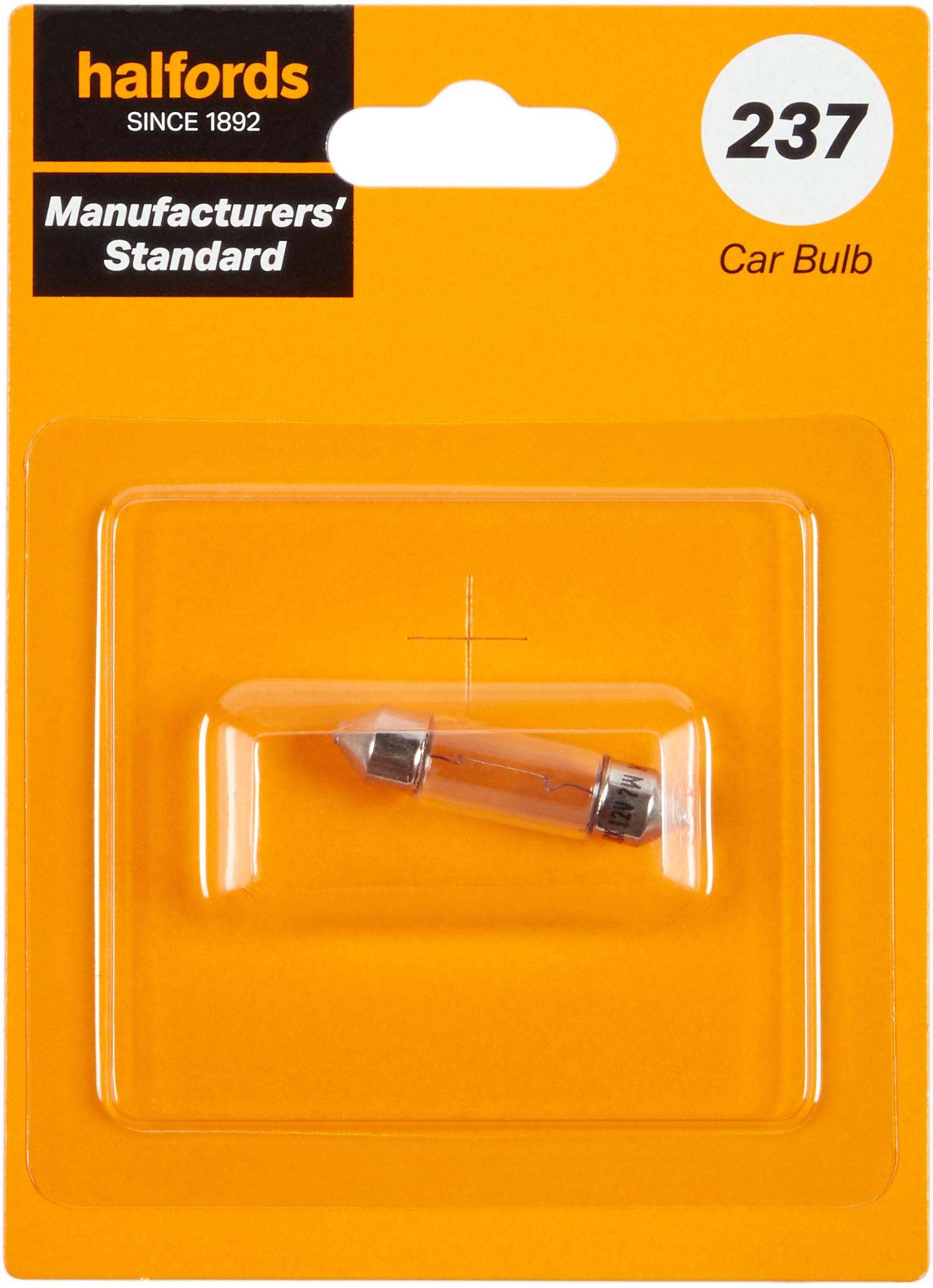 237 Car Bulb Manufacturers Standard Halfords Single Pack