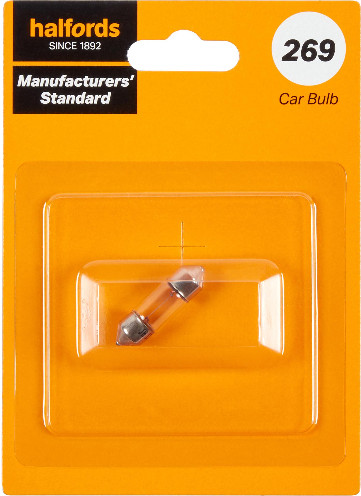 269 Car Bulb Manufacturers Standard Halfords Single Pack