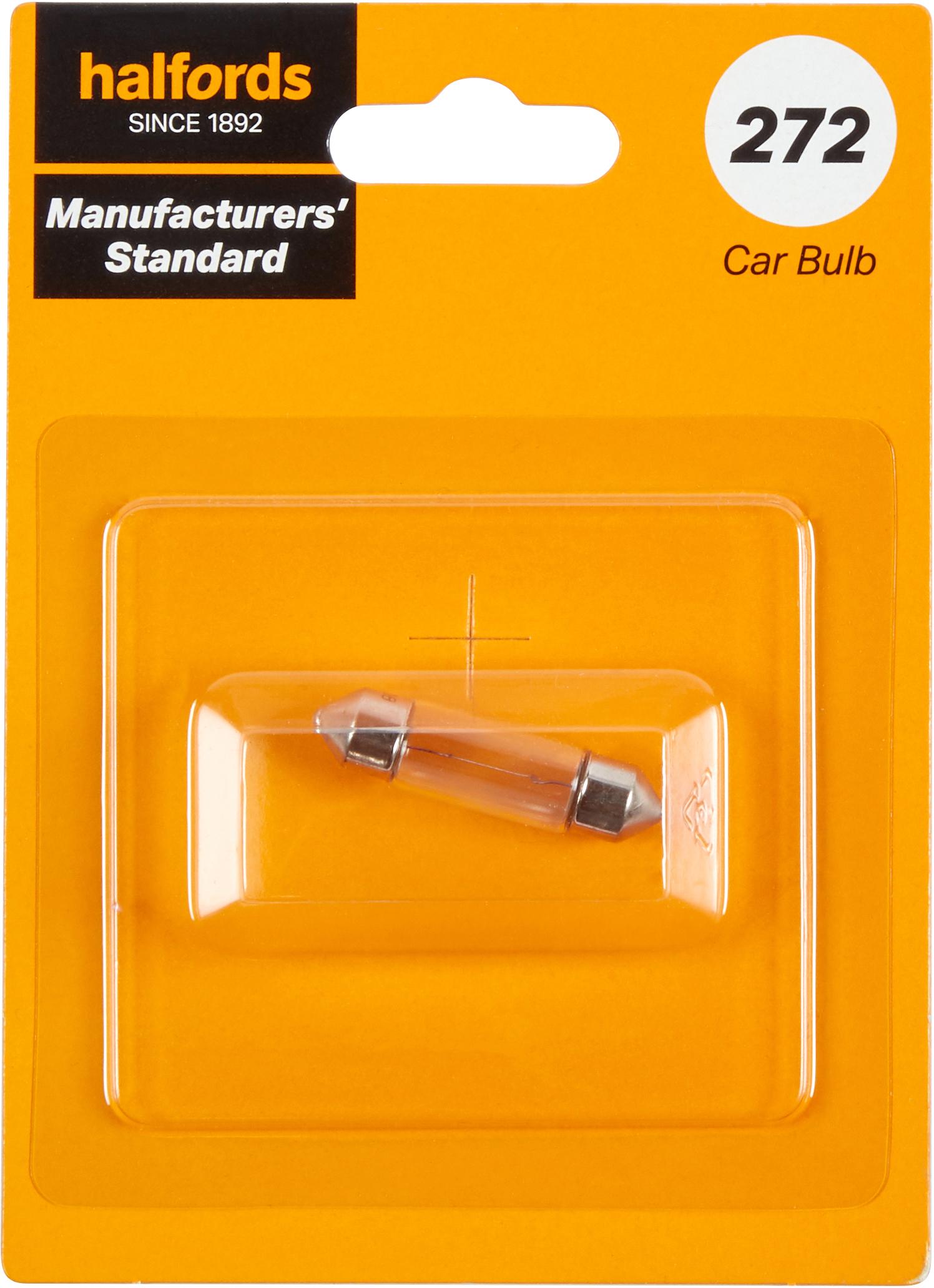 272 Car Bulb Manufacturers Standard Halfords Single Pack